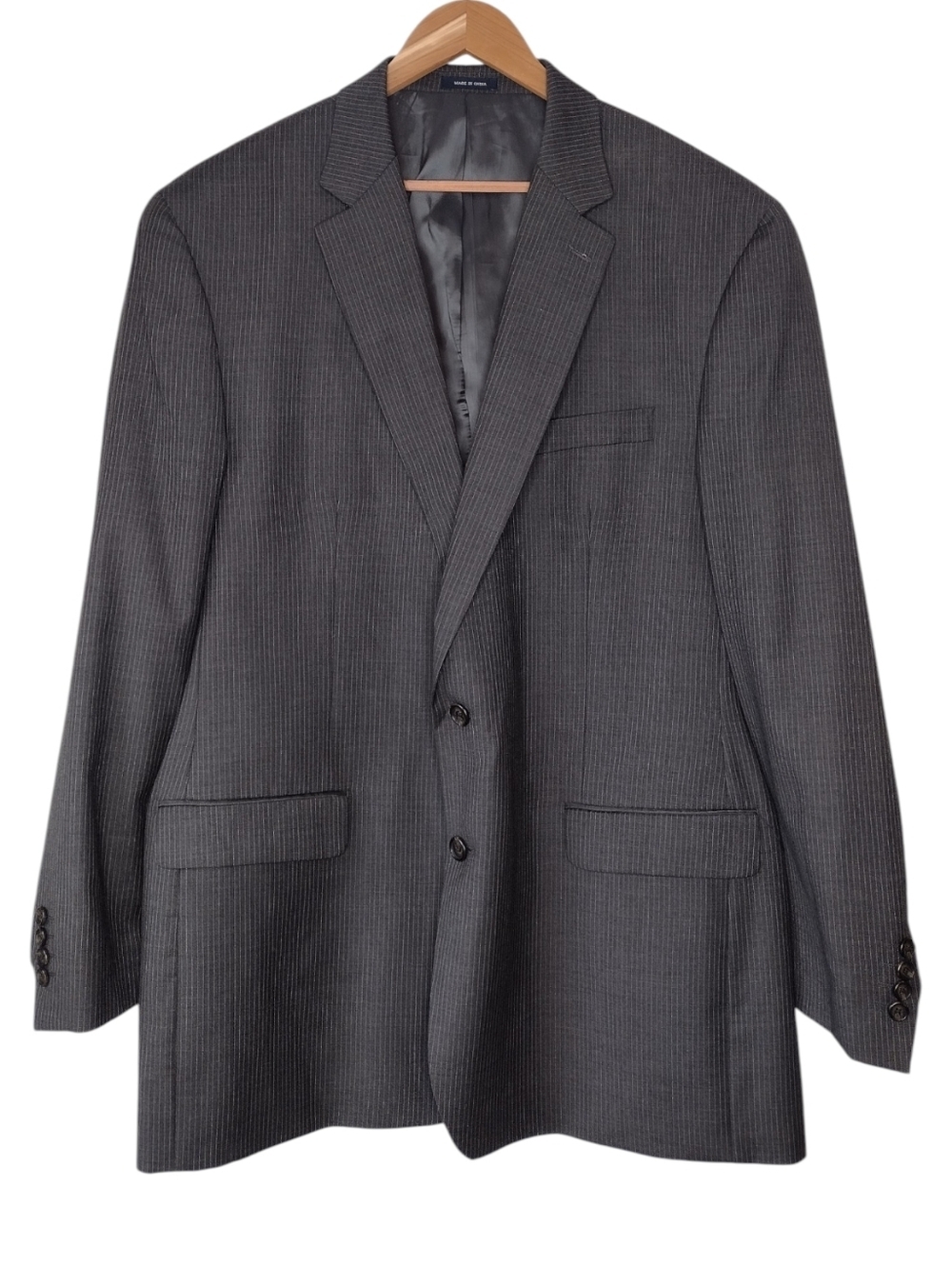 Ralph Lauren Gray Pinstripe Business Office Sport Coats Blazer Sz 40L